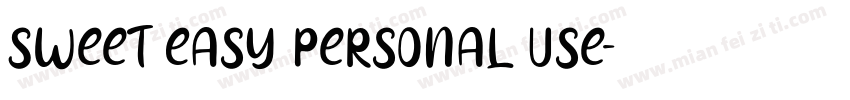 Sweet Easy Personal Use字体转换